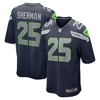 Men's Nike Richard Sherman College Navy Seattle Seahawks Retired Game Jersey