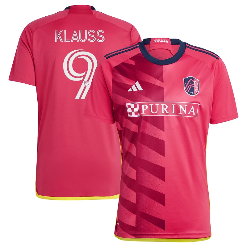 Men's adidas João Klauss Red St. Louis City SC 2023 CITY Kit Replica Jersey