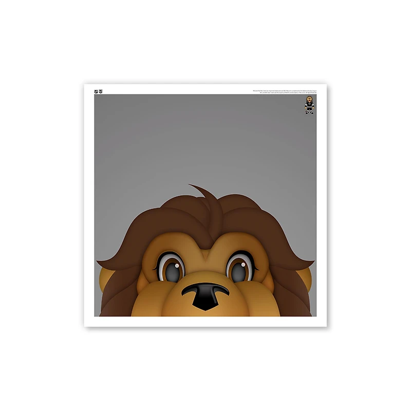 Los Angeles Kings 12'' x 12'' Minimalist Mascot Poster Print