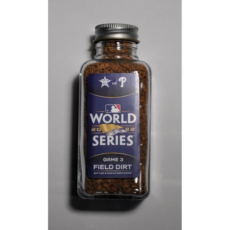2022 World Series Game Game-Used Dirt Jar Houston Astros vs Philadelphia Phillies
