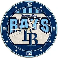 Tampa Bay Rays Art-Glass Wall Clock