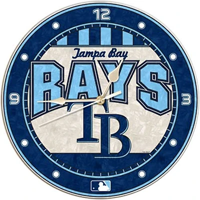Tampa Bay Rays Art-Glass Wall Clock
