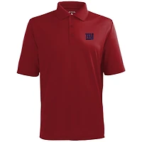 Antigua New York Giants Pique Xtra-Lite Polo - Red