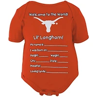 Texas Longhorns Newborn Welcome to the World Creeper - Texas Orange
