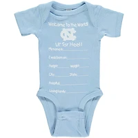 North Carolina Tar Heels Newborn Welcome to the World Creeper - Carolina Blue