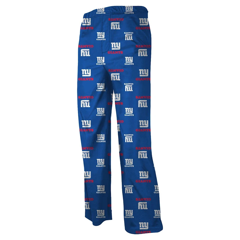 New York Giants Preschool Allover Logo Flannel Pajama Pants - Royal Blue