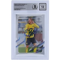 Erling Haaland Borussia Dortmund Autographed 2020-21 Topps Chrome UCL #49 BAS Authenticated 10 Card