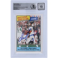 Dan Marino Miami Dolphins Autographed 1987 Topps #6 Beckett Fanatics Witnessed Authenticated 10 Card