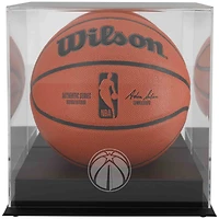 Washington Wizards Black Base Team Logo Basketball Display Case with Mirrored Back
