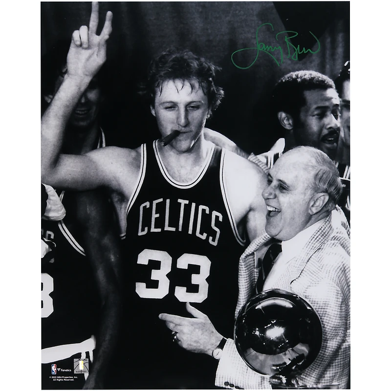 Larry Bird Boston Celtics Autographed 16'' x 20'' Smoking Cigar Photograph