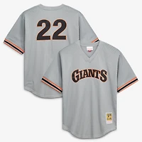 Men's Mitchell & Ness Will Clark Gray San Francisco Giants Authentic Batting Practice Jersey