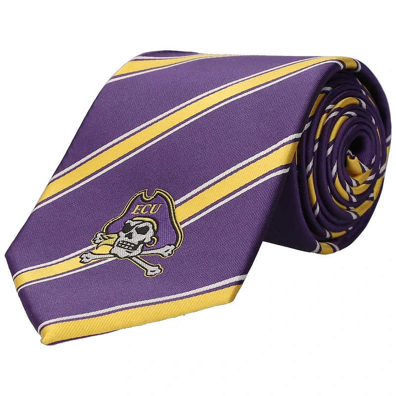 Men's East Carolina Pirates Woven Poly Striped Tie