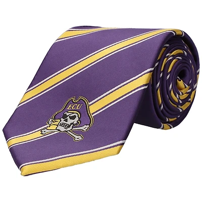 Men's East Carolina Pirates Woven Poly Striped Tie