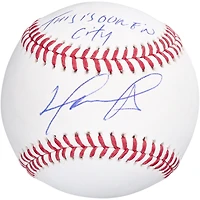 David Ortiz Boston Red Sox Autographed Baseball with "This Is Our F'N City" Inscription