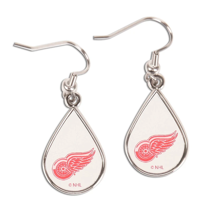 WinCraft Detroit Red Wings Tear Drop Dangle Earrings