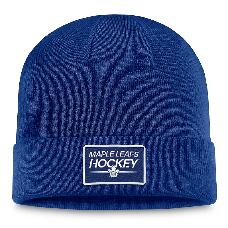 Men's Fanatics  Blue Toronto Maple Leafs Authentic Pro Cuffed Knit Hat