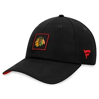 Men's Fanatics  Black Chicago Blackhawks Authentic Pro Rink Adjustable Hat