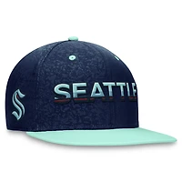 Men's Fanatics  Deep Sea Blue/Light Blue Seattle Kraken Authentic Pro Rink Two-Tone Snapback Hat