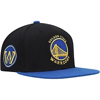 Men's Mitchell & Ness /Royal Golden State Warriors Side Core 2.0 Snapback Hat
