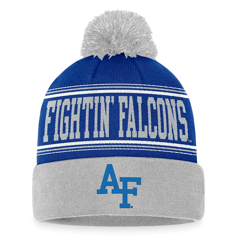 Men's Top of the World  Royal Air Force Falcons Draft Cuffed Knit Hat with Pom