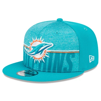 Men's New Era Aqua Miami Dolphins 2023 NFL Training Camp 9FIFTY Snapback Hat