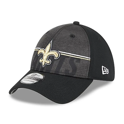 Men's New Era Black New Orleans Saints 2023 NFL Training Camp 39THIRTY Flex Hat
