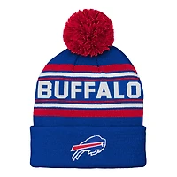 Preschool Royal Buffalo Bills Jacquard Cuffed Knit Hat with Pom