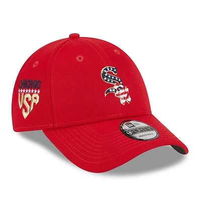Men's New Era  Red Chicago White Sox 2023 Fourth of July 9FORTY Adjustable Hat