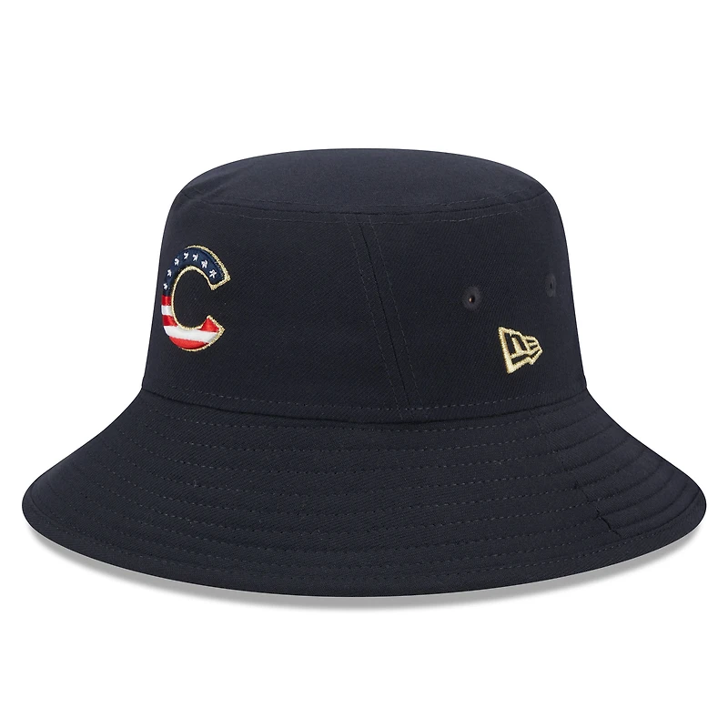Men's New Era Navy Chicago Cubs 2023 Fourth of July Bucket Hat