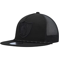 Men's New Era Black Las Vegas Raiders Illumination Golfer Snapback Trucker Hat