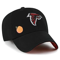 Women's '47 Black Atlanta Falcons Confetti Icon Clean Up Adjustable Hat