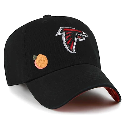 Women's '47 Black Atlanta Falcons Confetti Icon Clean Up Adjustable Hat