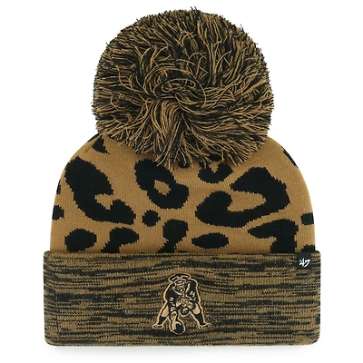 Women's '47  Brown New England Patriots Rosette Cuffed Knit Hat with Pom