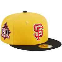 Men's New Era Yellow/Black San Francisco Giants Grilled 59FIFTY Fitted Hat