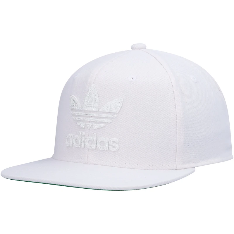Men's adidas Originals White Trefoil Chain Snapback Hat