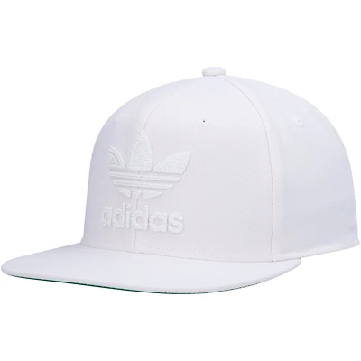 Men's adidas Originals White Trefoil Chain Snapback Hat