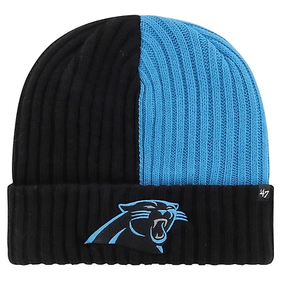 Men's '47 Black Carolina Panthers Fracture Cuffed Knit Hat