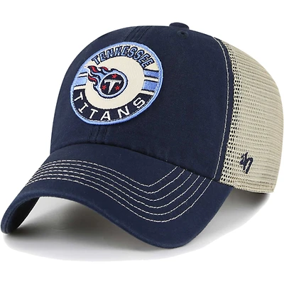 Men's '47 Navy/Natural Tennessee Titans Notch Trucker Clean Up Adjustable Hat