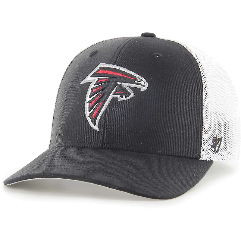 Men's '47 Black Atlanta Falcons Trophy Trucker Stretch Fit Hat