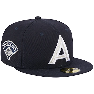 Men's New Era Navy Asheville Tourists Theme Nights Asheville Blues  59FIFTY Fitted Hat