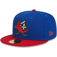 Men's New Era Blue Louisville Bats Theme Nights Redbirds  59FIFTY Fitted Hat