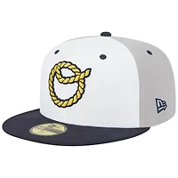Men's New Era White Omaha Storm Chasers Theme Nights Omaha Cattlemen  59FIFTY Fitted Hat