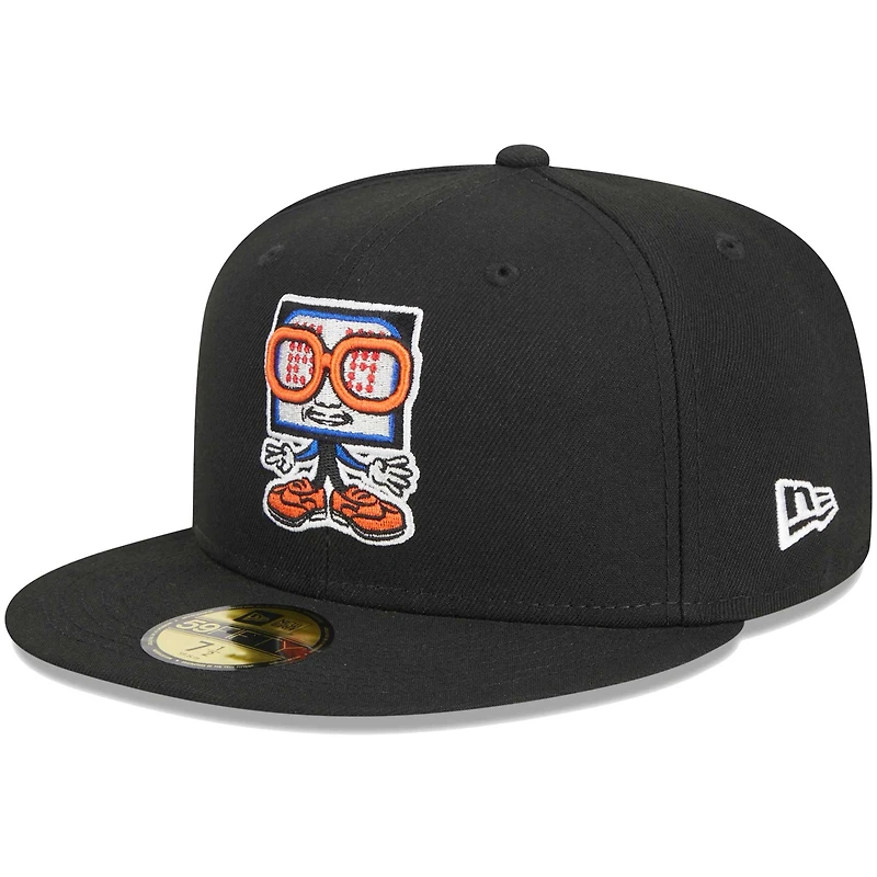 Men's New Era Black Syracuse Mets Theme Nights Clocks 59FIFTY Fitted Hat
