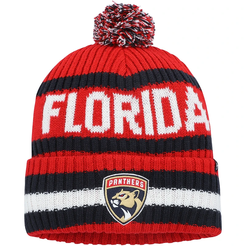 Men's '47 Red Florida Panthers Bering Cuffed Knit Hat with Pom