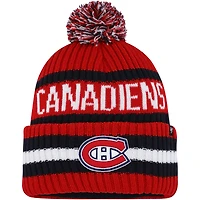 Men's '47 Red Montreal Canadiens Bering Cuffed Knit Hat with Pom