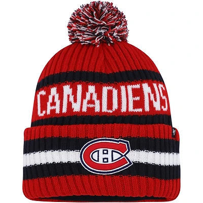 Men's '47 Red Montreal Canadiens Bering Cuffed Knit Hat with Pom