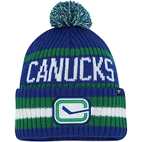Men's '47 Blue Vancouver Canucks Bering Cuffed Knit Hat with Pom
