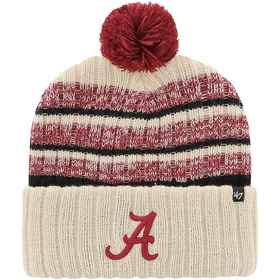 Men's '47 Khaki Alabama Crimson Tide Tavern Cuffed Knit Hat with Pom