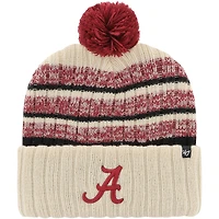 Men's '47 Khaki Alabama Crimson Tide Tavern Cuffed Knit Hat with Pom
