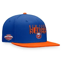 Men's Fanatics Royal/Orange New York Islanders Fundamental Colorblocked Snapback Hat